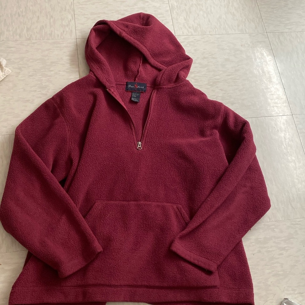 Quarter Zip Teddy Sherpa Sweater Hoodie